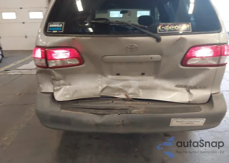 2002 Toyota Sienna Ce z USA, uszkodzony, nr VIN 4T3ZF19C72U461543